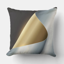 Almohada decorativa de plata dorada