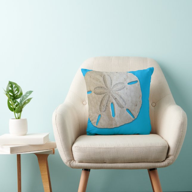 Almohada decorativa de playa con dólar de arena az (Silla)