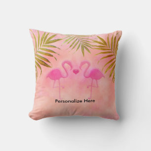 Almohada decorativa de playa tropical de dos flame