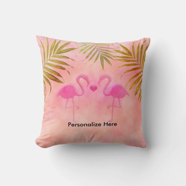 Almohada decorativa de playa tropical de dos flame (Anverso)