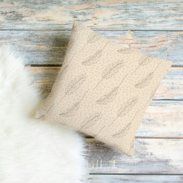 Almohada decorativa de plumas estilo Boho neutro