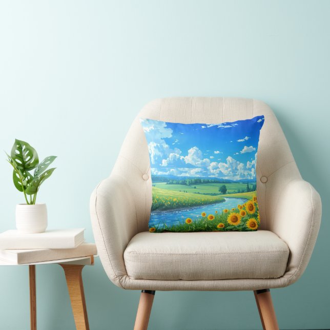 Almohada decorativa de prado soleado (Silla)