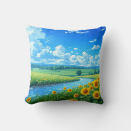 Almohada decorativa de prado soleado