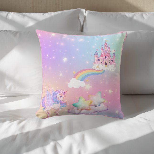 Almohada decorativa de Princesa Unicornio Pastel (Subido por el creador)