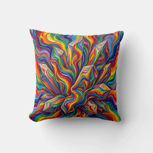 Almohada Decorativa de Racimo de Cristal Arcoíris