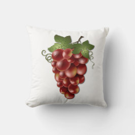 Almohada Decorativa De Racimo De Uvas Rojas