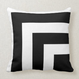Almohada decorativa de rayas blancas y negras