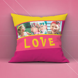 Almohada decorativa de rayas coloridas con varias
