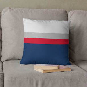 Almohada decorativa de rayas con bloqueo de color 