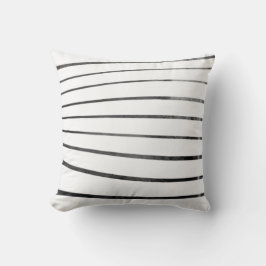 Almohada decorativa de rayas curvas texturizadas e