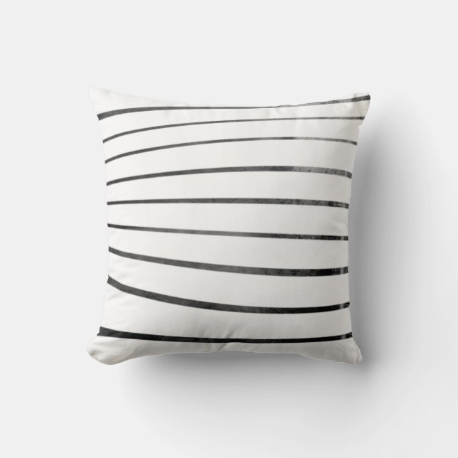 Almohada decorativa de rayas curvas texturizadas e (Anverso)