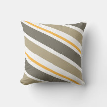 Almohada decorativa de rayas de caramelo beige y a