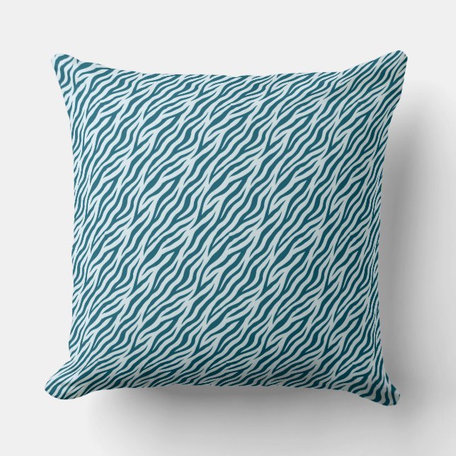 almohada decorativa de rayas de cebra verde (Anverso)