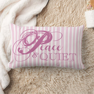 Almohada decorativa de rayas Peace & Quiet (rosa)