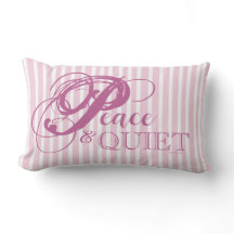 Almohada decorativa de rayas Peace & Quiet (rosa)