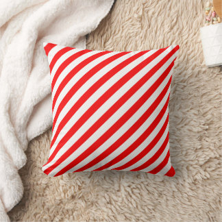 Almohada decorativa de rayas rojas - Añadir 2ª col