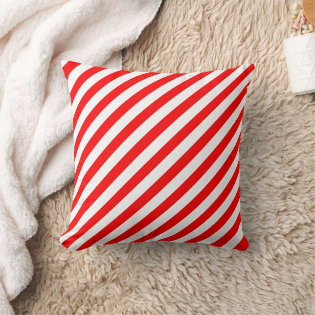 Almohada decorativa de rayas rojas - Añadir 2ª col (Manta)