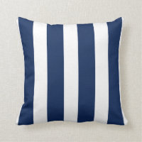 Almohada decorativa de rayas verticales azul marin