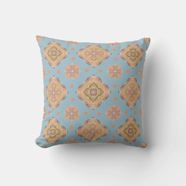 Almohada decorativa de rejilla floral (Anverso)