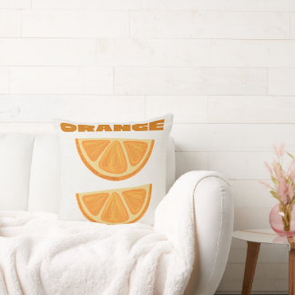 Almohada decorativa de rodaja de naranja linda, de