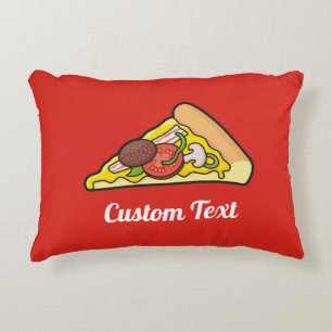 almohada decorativa de rodajas de pizza