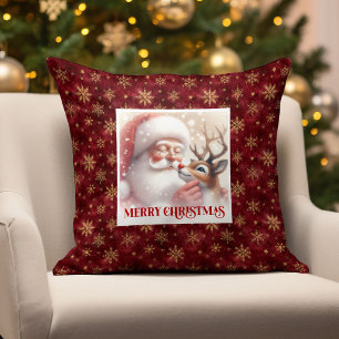 Almohada decorativa de Santa Claus Rudolph Festivo