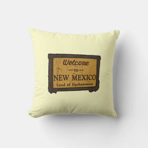 almohada decorativa de signo de bienvenida en Nuev