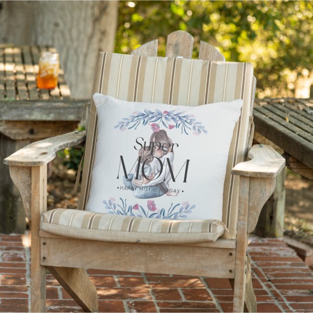 Almohada decorativa de Super Mamá - regalo perfect (Silla)