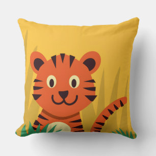 Almohada decorativa de Tigre de la Jungla adorable