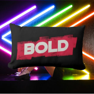 Almohada decorativa de tipografía NEGRITA – Rojo y