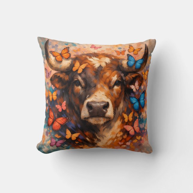 Almohada decorativa de toro de las tierras altas d (Anverso)