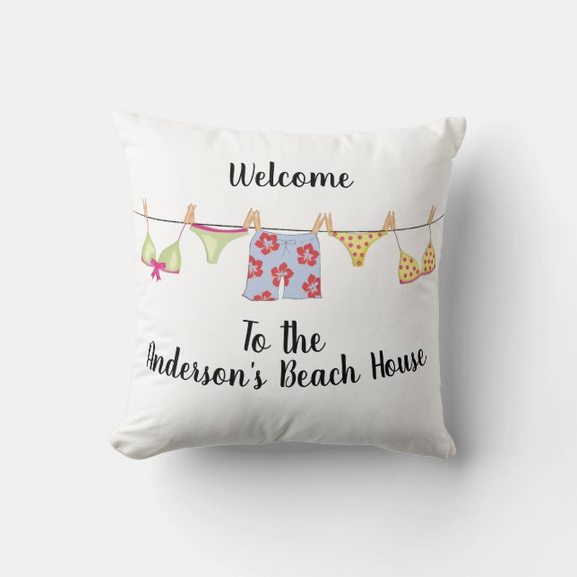 Almohada decorativa de trajes de baño (Anverso)