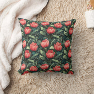 Almohada decorativa de tulipanes para decoración d