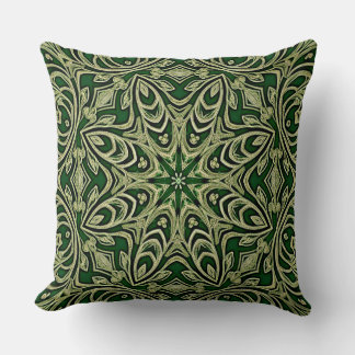 Almohada Decorativa de Verde Dorado