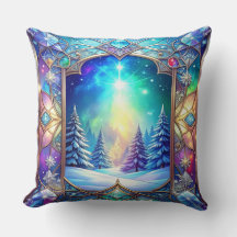 Almohada Decorativa de Vidrio Pintado