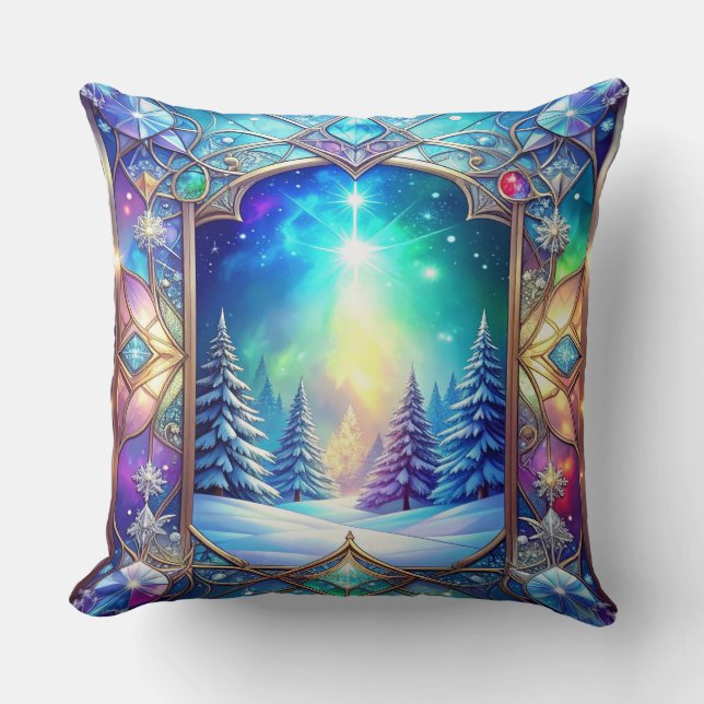 Almohada Decorativa de Vidrio Pintado (Anverso)
