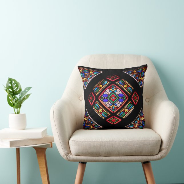 Almohada Decorativa de Vidrio Rojizo Diseñada (Silla)