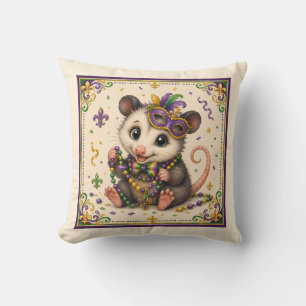 Almohada decorativa de zarigüeya adorable de Nueva
