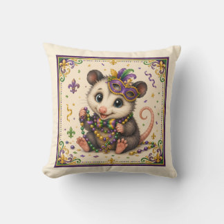 Almohada decorativa de zarigüeya adorable de Nueva