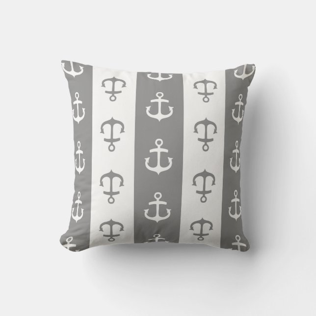 Almohada decorativa del ancla náutica de los (Anverso)