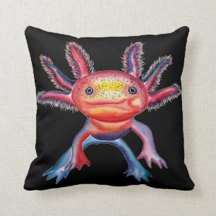 Almohada decorativa del Axolotl fresco