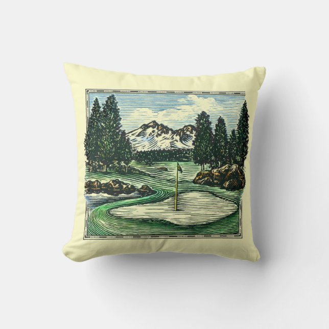 Almohada decorativa del campo de golf clásico del (Anverso)