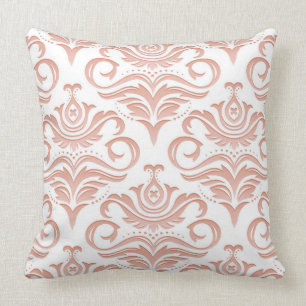 Almohada decorativa del damasco de la nata del