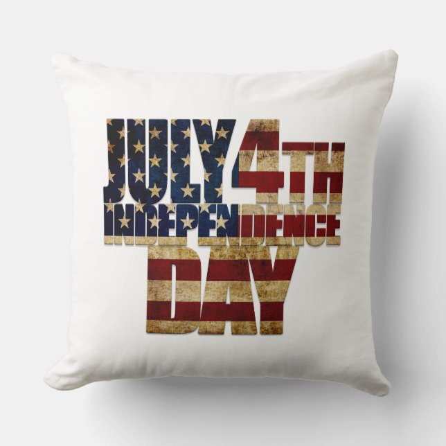 Almohada Decorativa del Día de la Independencia de (Anverso)