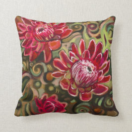 Almohada decorativa del estampado de flores