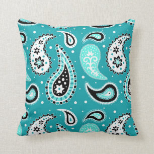 Almohada decorativa del modelo negro verde azulado
