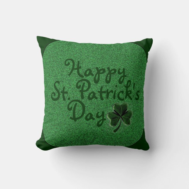 Almohada decorativa del trébol del día de St (Anverso)