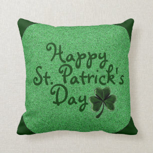 Almohada decorativa del trébol del día de St
