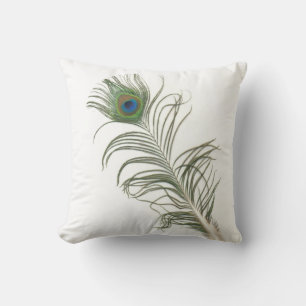 Almohada decorativa Deseos de pluma de pavo real s