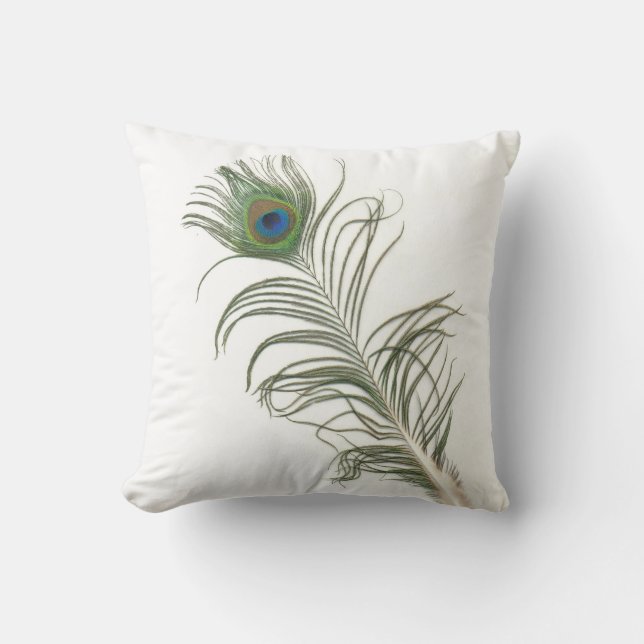 Almohada decorativa Deseos de pluma de pavo real s (Anverso)